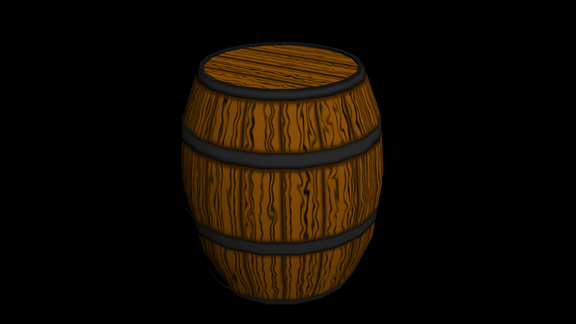 3D rendered barrel.