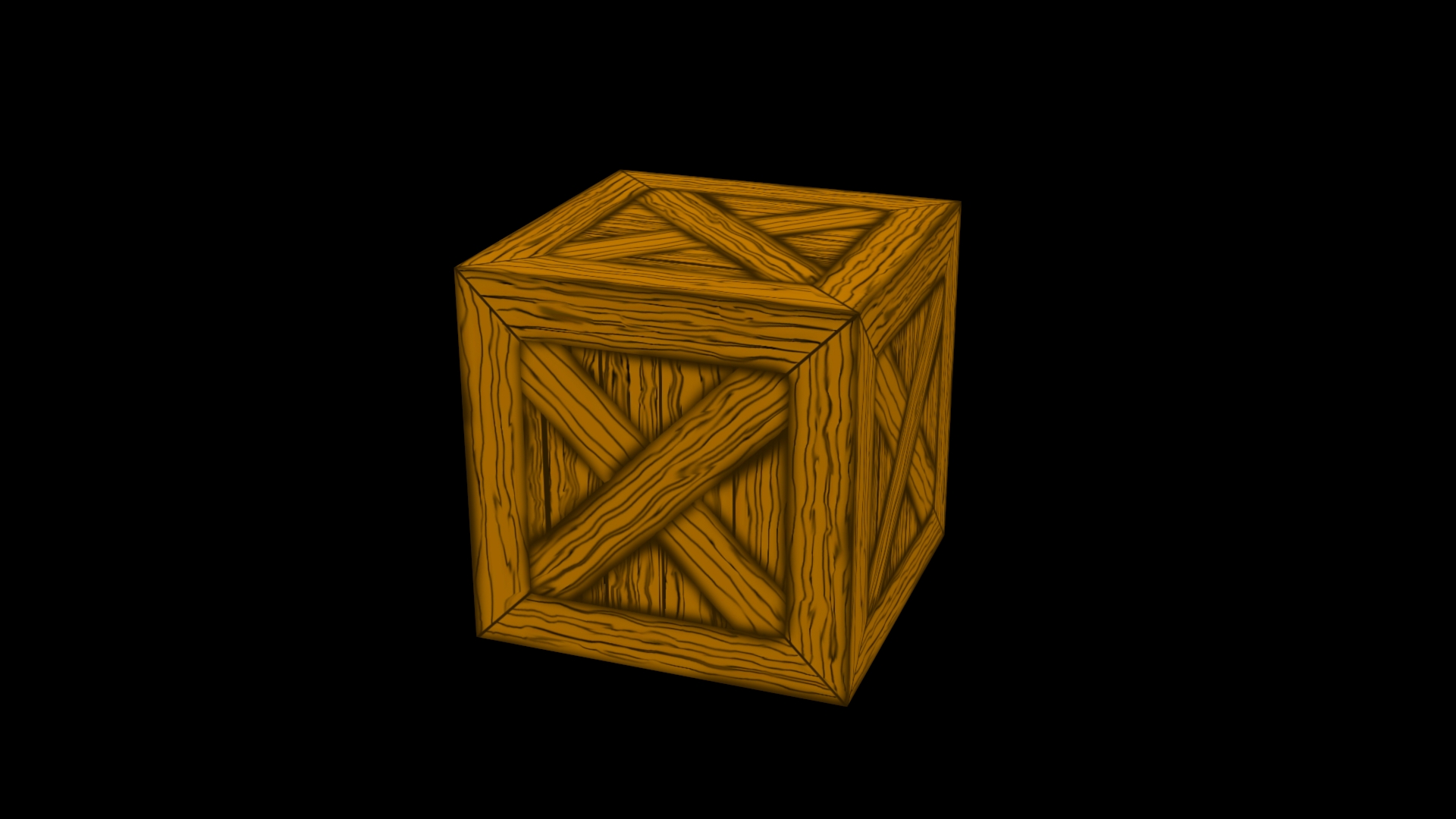 3D rendered wooden crate.