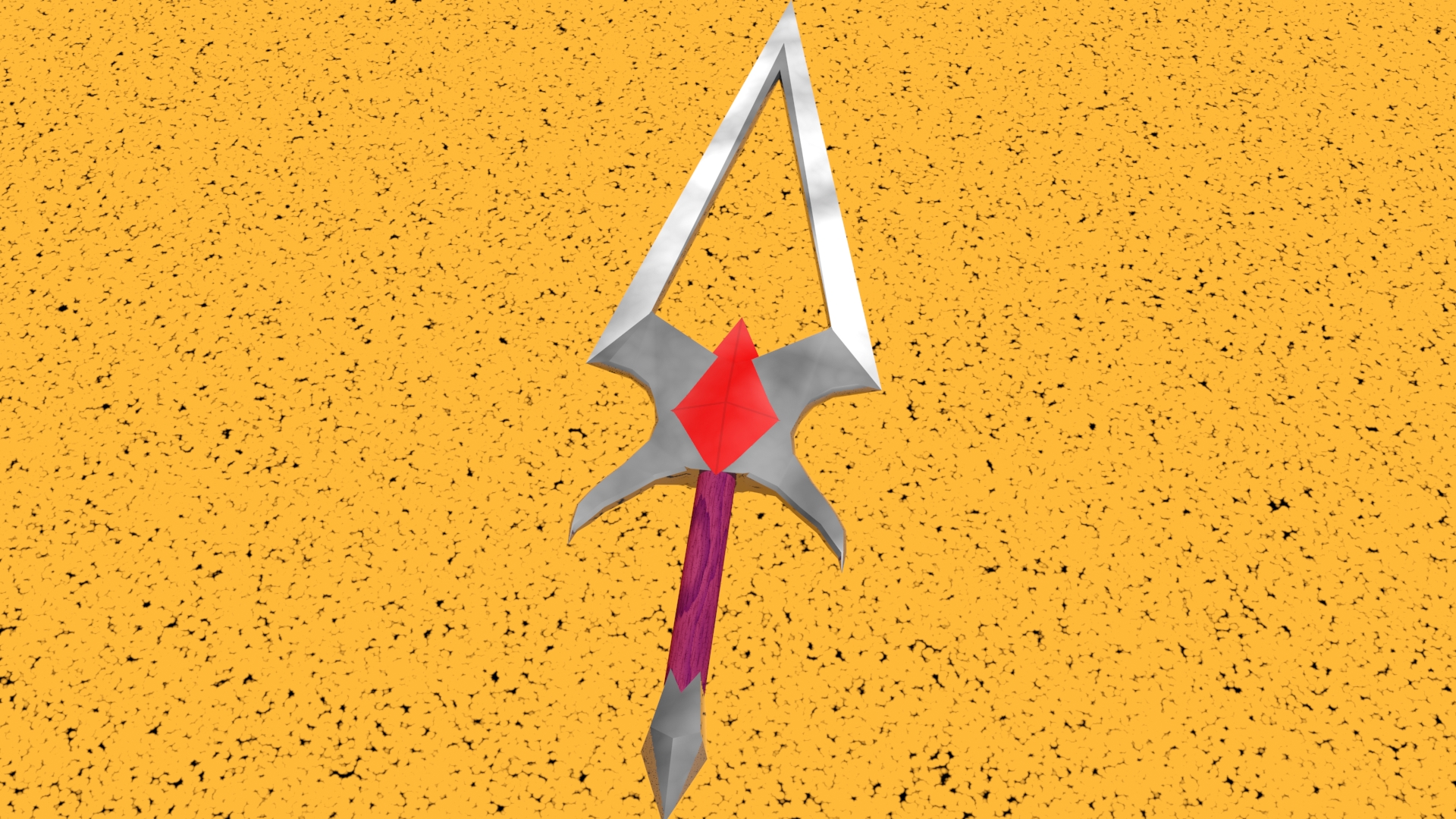 3D rendered stylized sword.