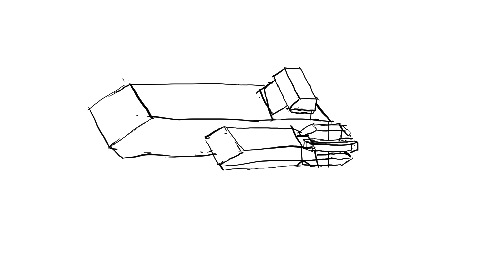 Sketch of a spaceship.