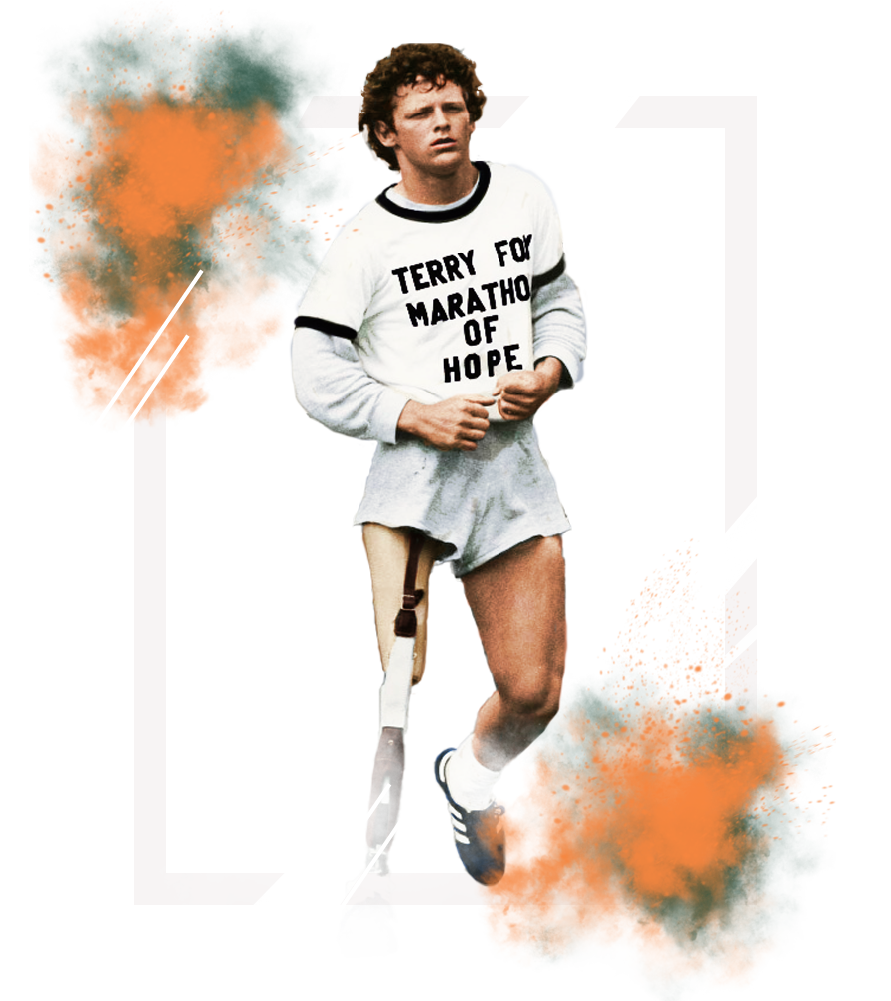 Terry Fox Colourized